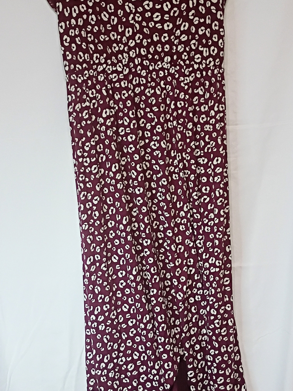 Isabel Maternity by Ingrid & Isabel Burgundy and White Leopard Maxi Dress